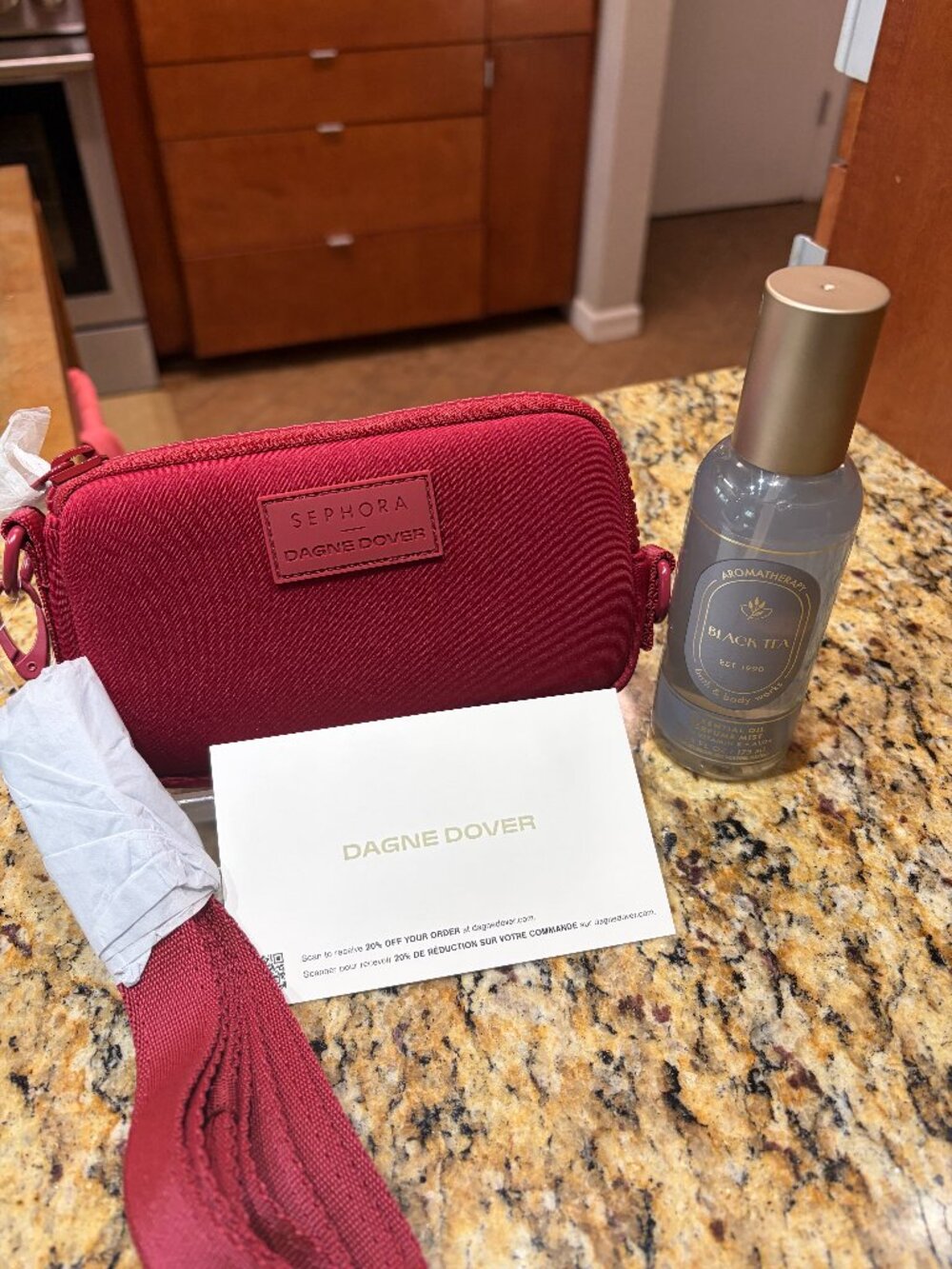Dagne Dover X Sephora Limited Edition Mara Phone Sling Burgundy Red NWT
